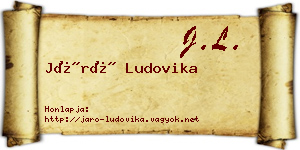 Járó Ludovika névjegykártya